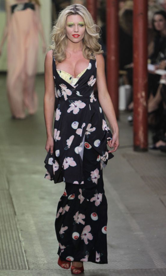 Abbey Clancy Hit The Giles Deacon Catwalk At London Fashion Week 2010