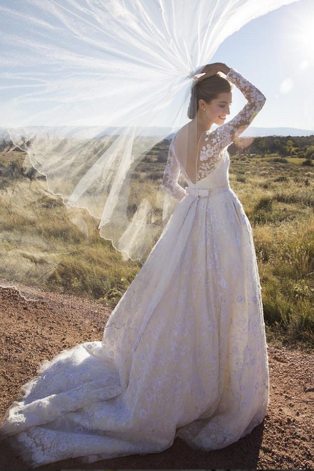 Allison Williams Shows Off The Back Of Her Oscar De La Renta Dress, 2015