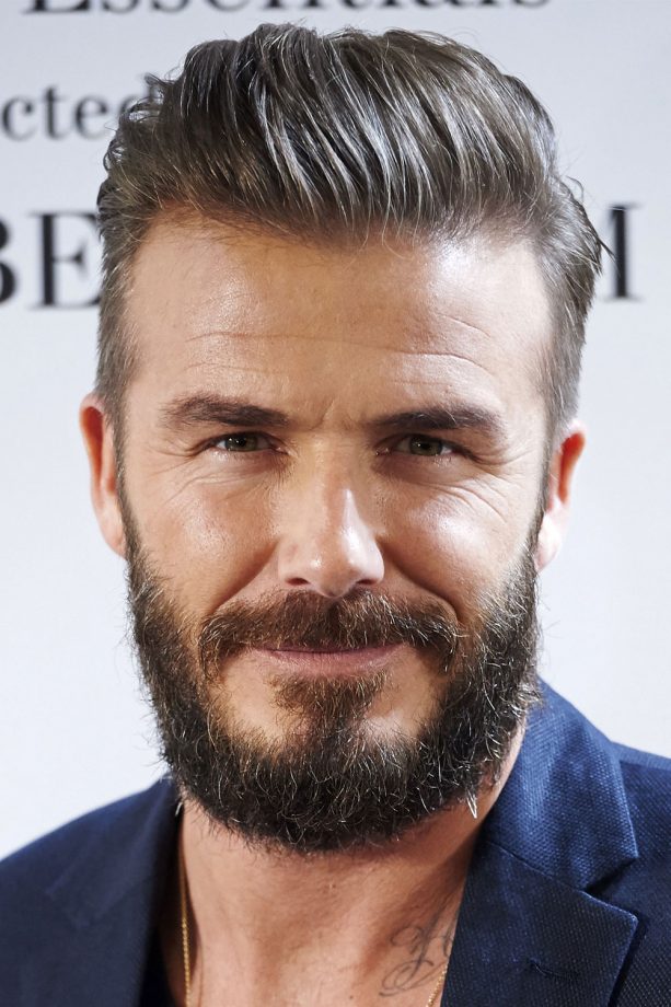 David Beckham Set The Trend For The Beard And Quiff Look, 2015
