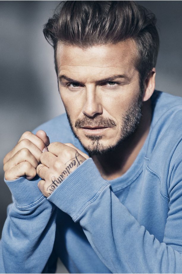 David Beckham In Cool Blue Tones In His H&M Campaign, 2015