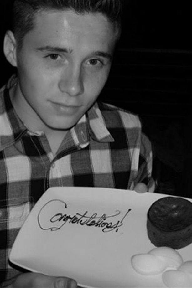 Brooklyn Beckham Celebrates Getting His GCSE Results, 2015
