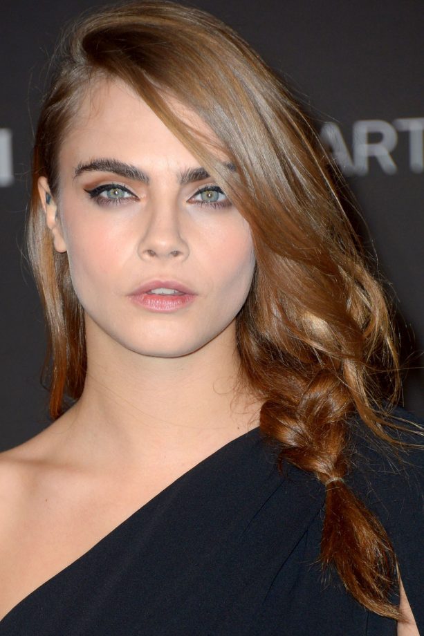 Cara Delevingne Debuts Her New Brown Hair At The LACMA: Art And Film Gala, 2014