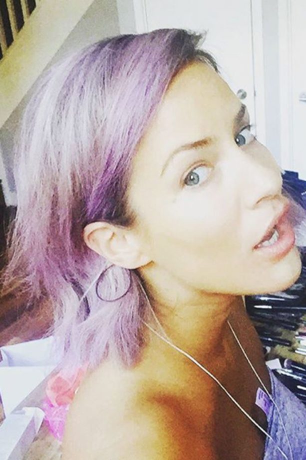 Caroline Flack Wows With A Lilac 'Do, 2015