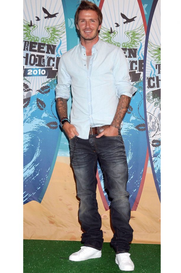 David Beckham Not Being Upstaged By The Young Ones At The Teen Choice Awards, 2010