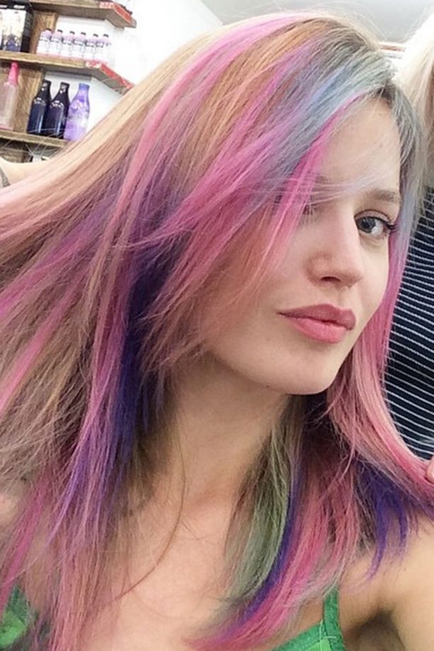Georgia May Jagger Debuts Multicoloured Locks, 2015
