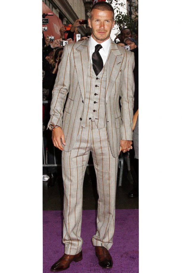 David Beckham Was Well Ahead Of The Statement Stripe Trend, 2008