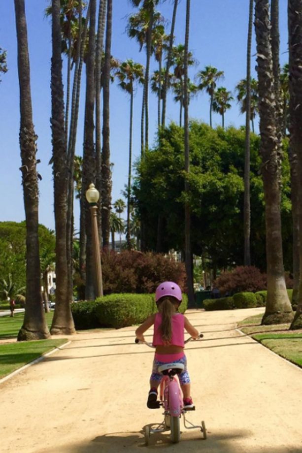 David Beckham Shares A Snap Of Harper Learning To Bike Ride, 2015