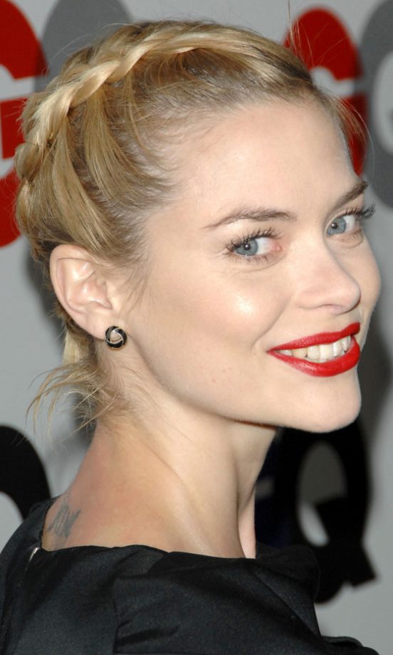 Jaime King At The GQ Men of the Year Party Wearing A Plaited Bun Hairstyle, 2009