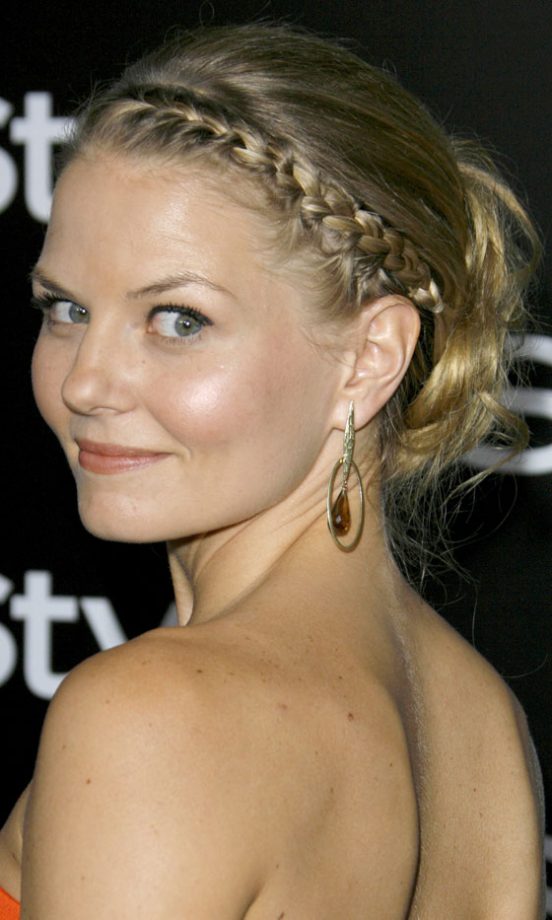 Jennifer Morrison Wearing A Double Plait Hairstyle, 2009
