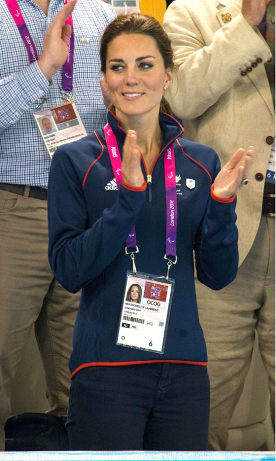 Kate Middleton, Duchess Of Cambridge, Watching The Swimming At The London Paralympic Games, 2012