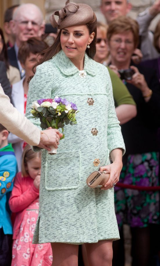 Kate Middleton, Duchess Of Cambridge, Wearing A Mulberry Coat At The National Review of Queen's Scouts, 2013