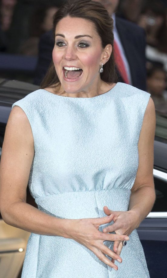 Kate Middleton, Duchess Of Cambridge, Wears Emilia Wickstead At The National Portrait Gallery, 2013