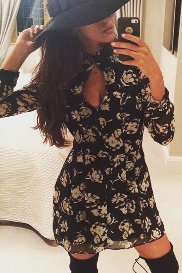 Michelle Keegan Works A Sexy Cut-Out Dress From Her Lipsy Collection, 2015