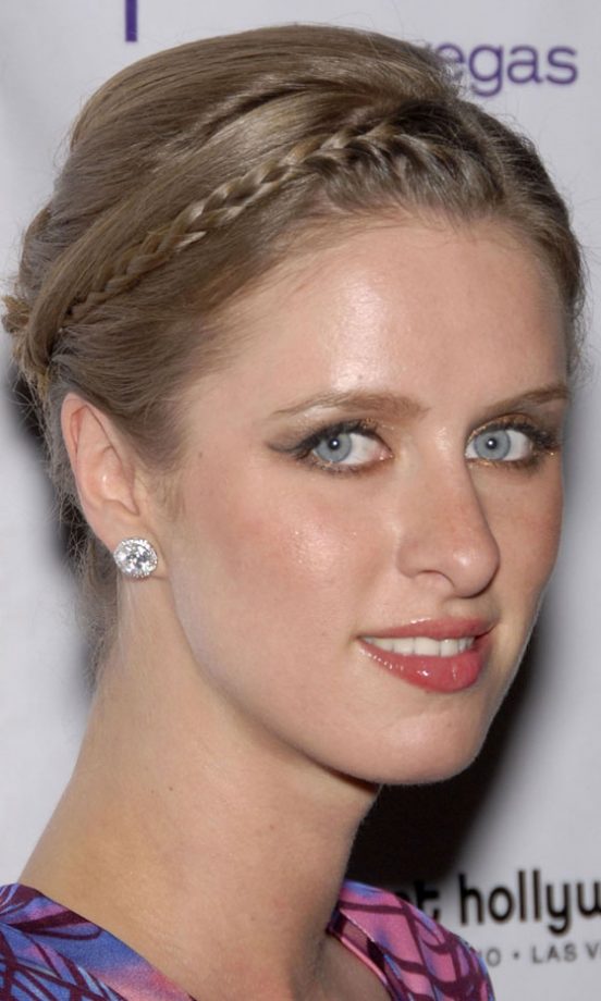 Nicky Hilton Out In Hollywood Wearing A Side-Plait Hairstyle, 2009