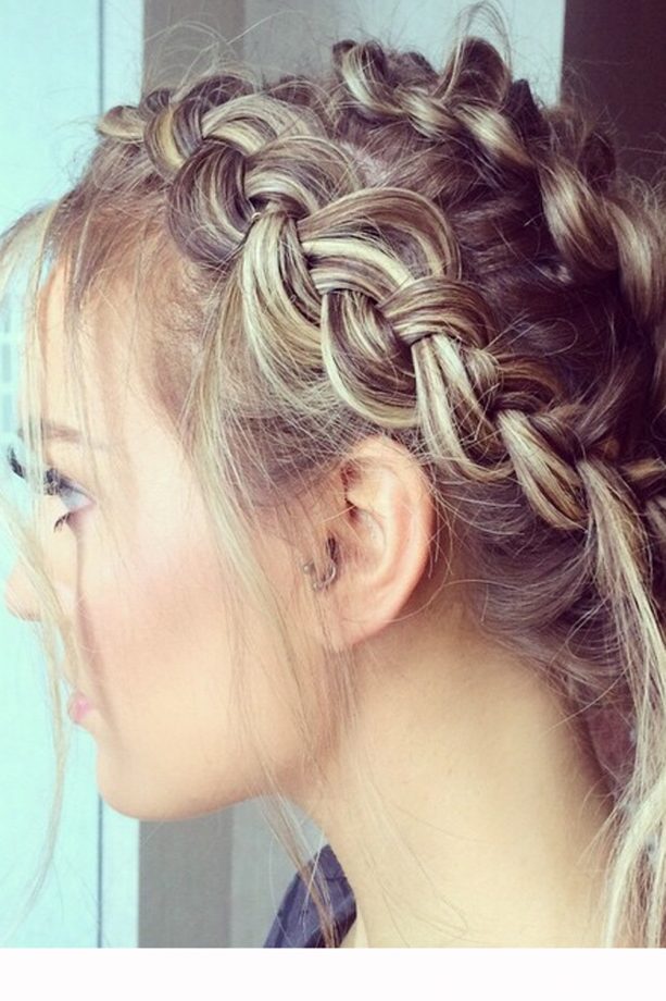 Perrie Edwards Works An Elaborate Yet Tousled Braided 'Do, 2015