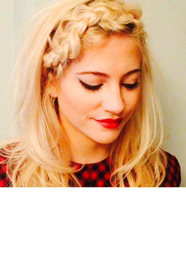 Pixie Lott Shows Off Her Chunky Side Halo Braid, 2014