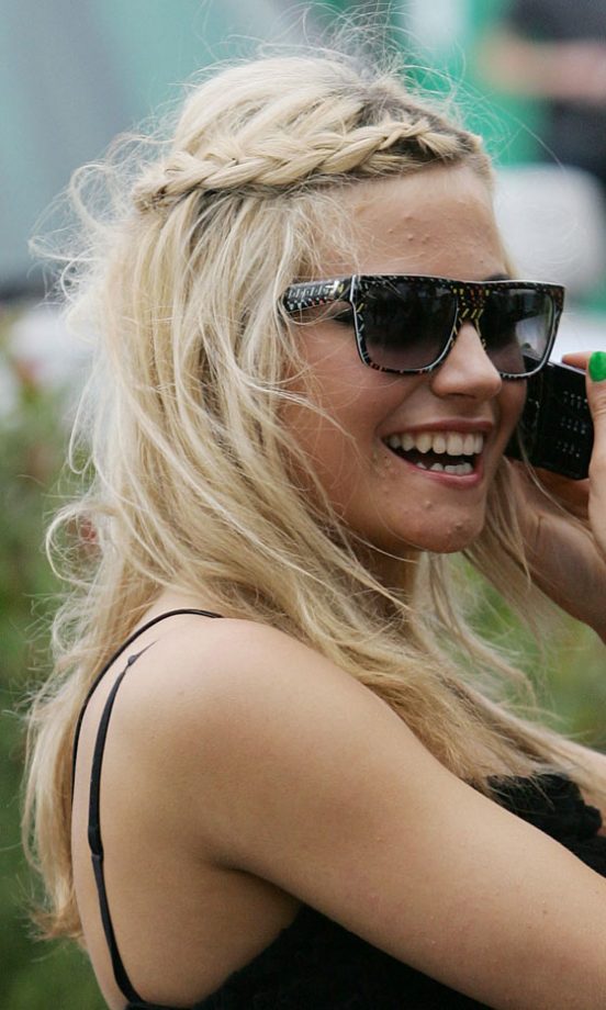 Pixie Lott At The Isle Of Wight Festival Wearing A Side-Plait Hairstyle, 2009