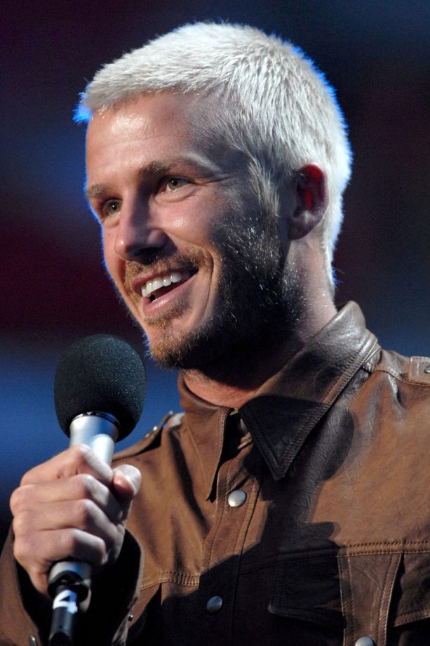 David Beckham Taking Tips From Eminem With His Platinum Blonde Crop, 2007