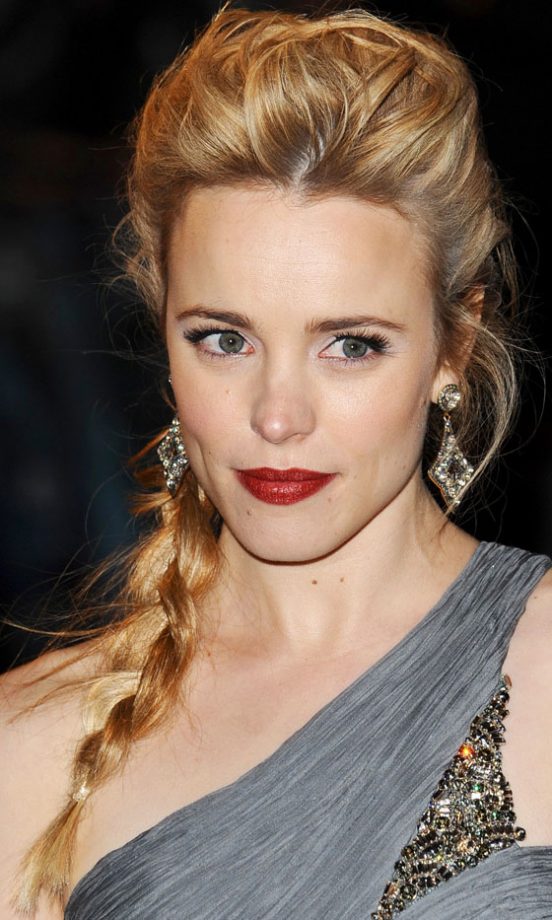 Rachel McAdams At The Sherlock Holmes Premiere Wearing A Bouffant Plaited Hairstyle, 2009