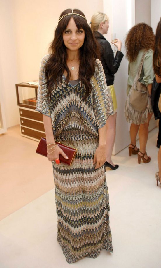 Nicole Richie Is The Ultimate Boho Babe In A Missoni Maxi Dress And Head Jewellery, May 2010