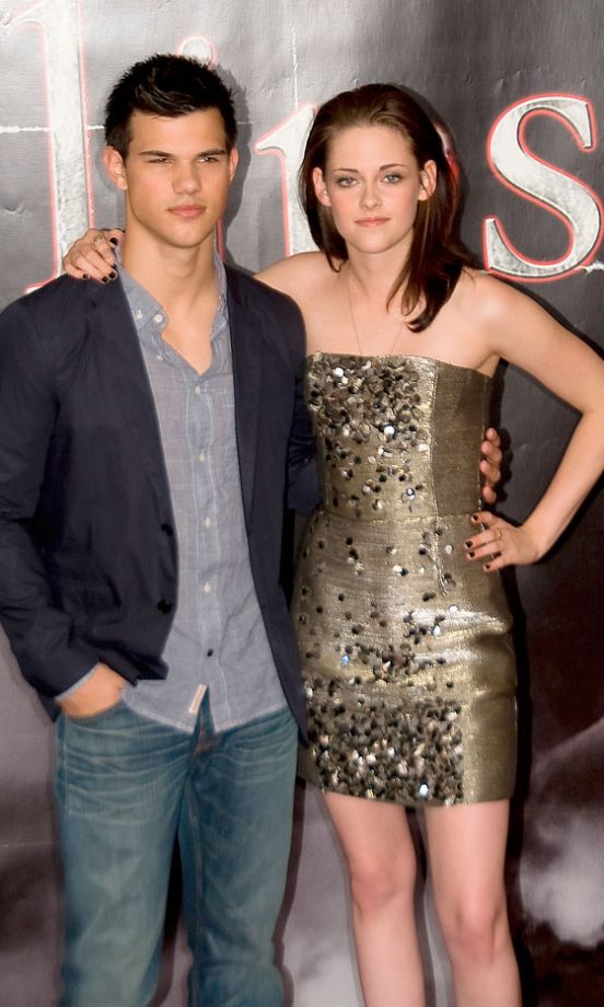 Kristen Stewart And Co-Star Taylor Lautner At The Stockholm Photocall For Their Film Eclipse, June 2010