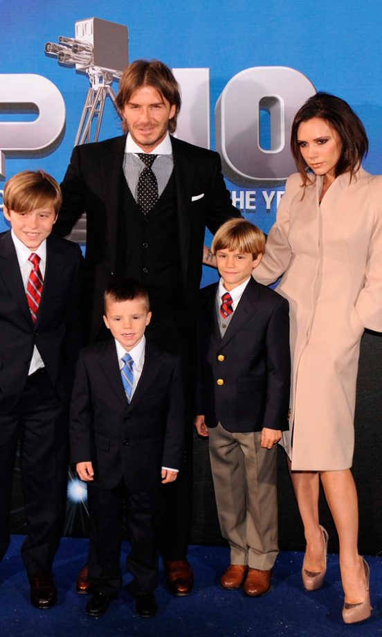Victoria Beckham And The Beckham Brood At The TV Sports Personality Of The Year Awards, December 2010