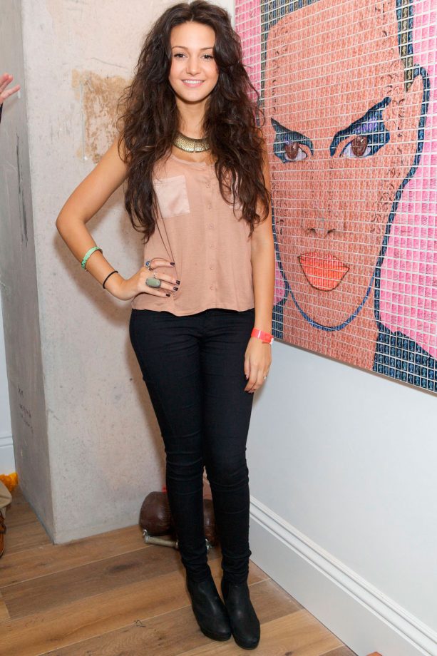 Michelle Keegan Wears A Nude Top And Black Skinny Jeans At An Event In Manchester, 2011