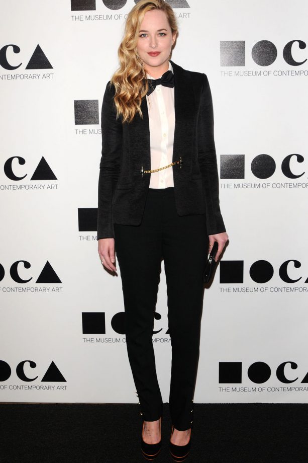Dakota Johnson Rocks A Lady Tux At The MOCA Gala, 2011