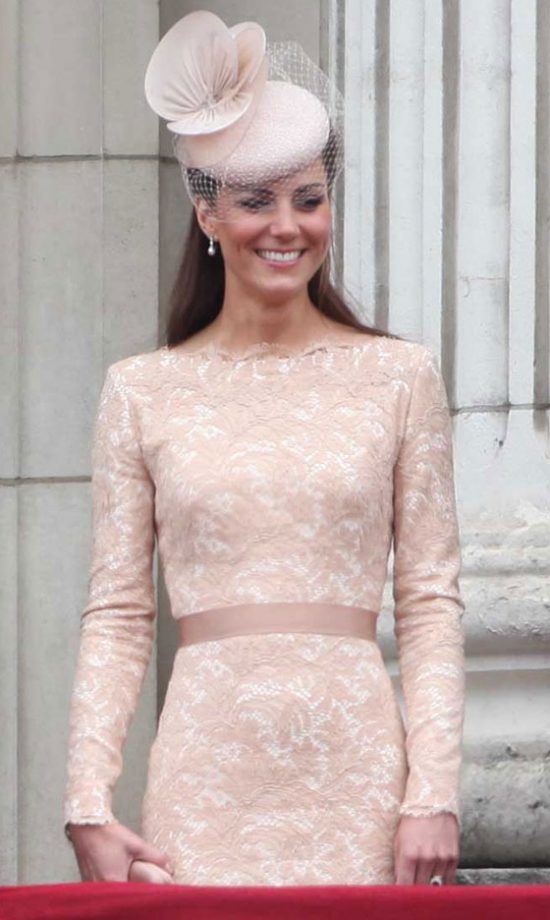 Kate Middleton, Duchess Of Cambridge, Wearing Alexander McQueen At The Queen's Diamond Jubilee Celebrations, 2012