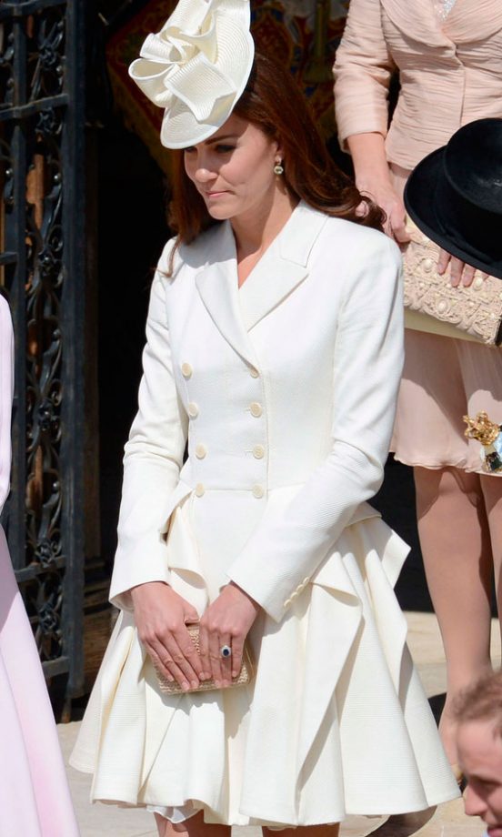 Kate Middleton, Duchess Of Cambridge, In Alexander McQueen At The Order Of The Garter, 2012