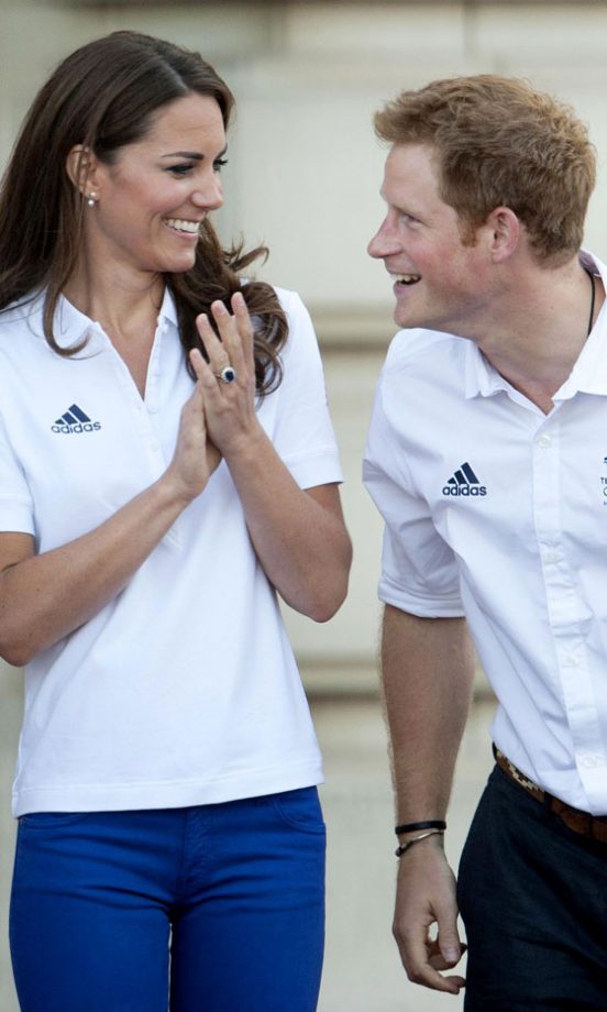 Kate Middleton And Prince Harry Watched The Olympic Torch At Buckingam Palace, 2012