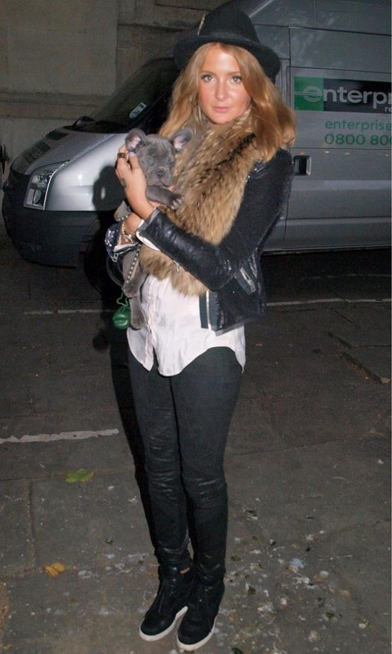 Made In Chelsea's Millie Mackintosh And Her Dog Herby Out In London, 2012