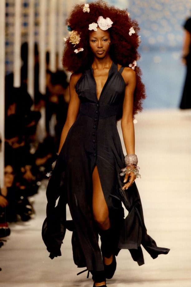 Naomi Campbell Wearing Chloe By Karl Lagerfeld During Paris Fashion Week, 1992