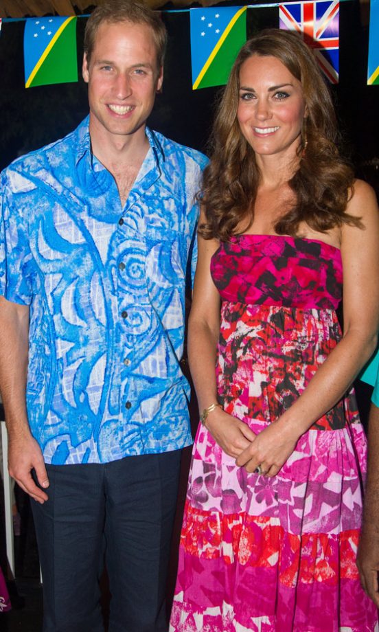 Kate Middleton, Duchess Of Cambridge, And Prince William At A Dinner By The Governer General in The Solomon Islands As Part Of The Diamond Jubilee Tour, 2012