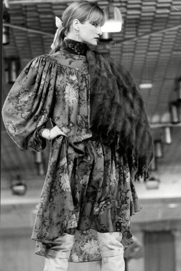 A Seventies Fashion Model Wearing Karl Lagerfeld On The Catwalk, 1977
