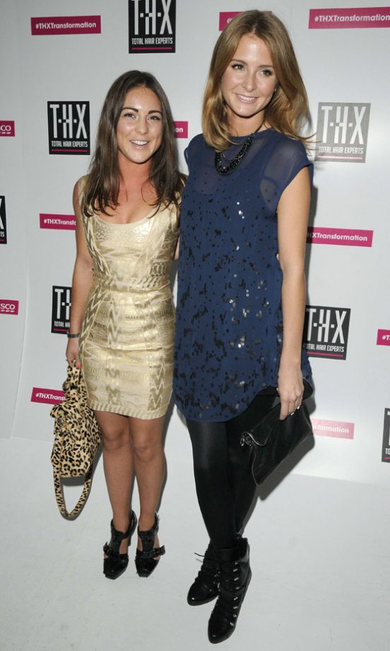 Made In Chelsea's Millie Mackintosh And Louise Thomspon At The Total Hair Experts Product Launch Party, 2012