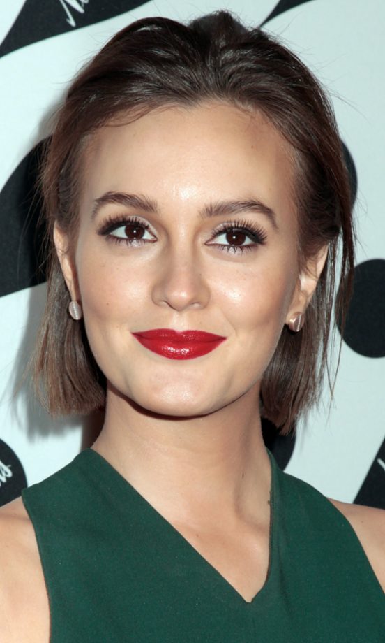 Leighton Meester Sweeps Her Short 'Do Back At Target And Neiman Marcus Private Shopping Event, 2013