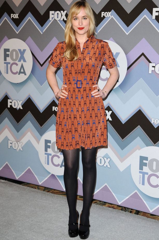 Dakota Johnson Does Patterns For The FOX Winter TCA All-Star Party, 2013