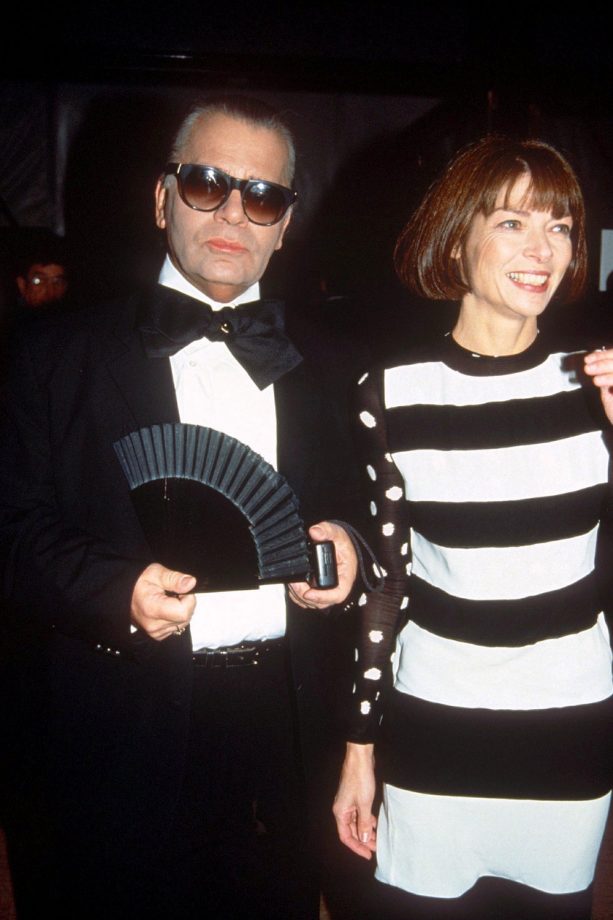 Karl Lagerfeld And Anna Wintour Attend The CFDA Fashion Awards In New York, 1993