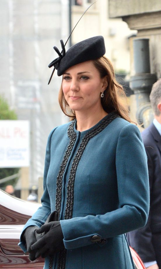 Kate Middleton, Duchess Of Cambridge, Wears A Teal Malene Birger Coat For A Visit To The Tube To Celebrate 150 Years Of The London Underground, 2013