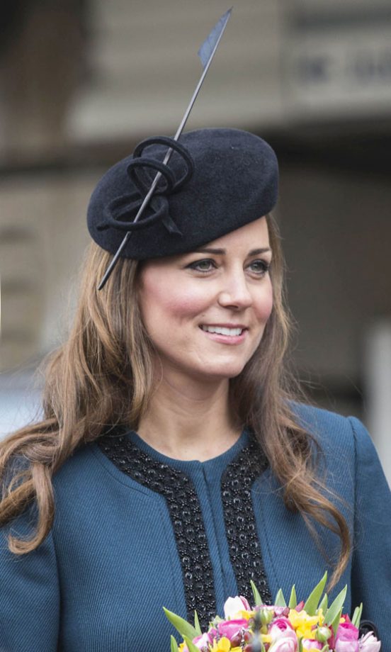 Kate Middleton, Duchess Of Cambridge, In A Chic Angela Kelly Hat For A Visit To The Tube To Celebrate 150 Years Of The London Underground, 2013
