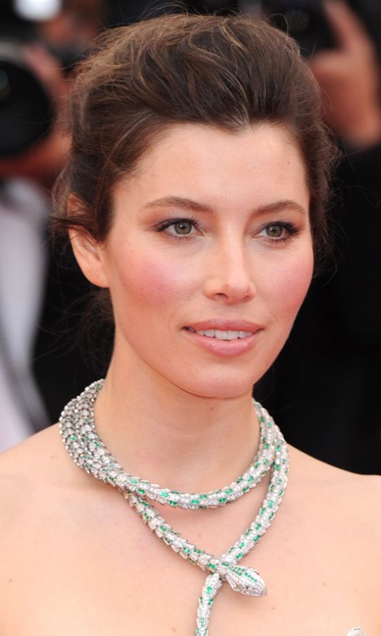 Jessica Biel Goes For A Quiff Updo At Cannes, 2013