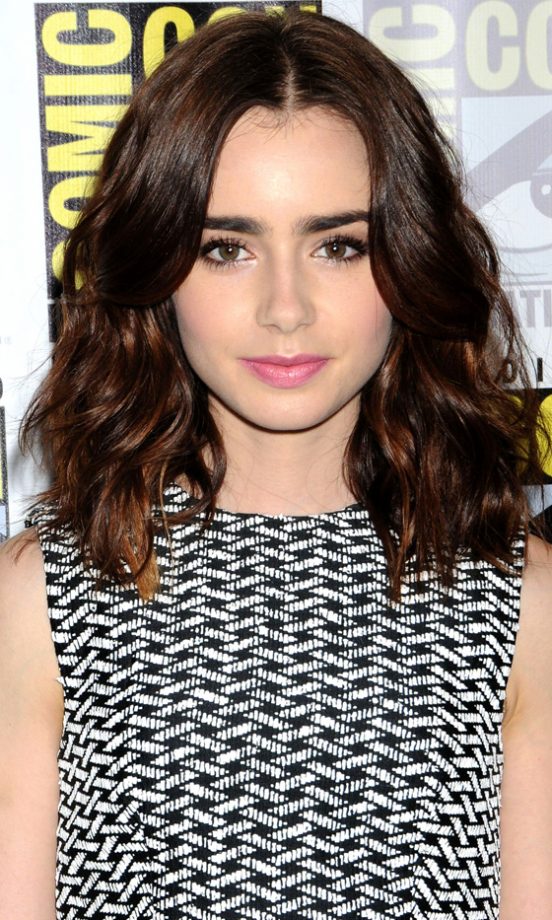 Lily Collins Frames Her Face With Soft Curls At Comic-Con, 2013