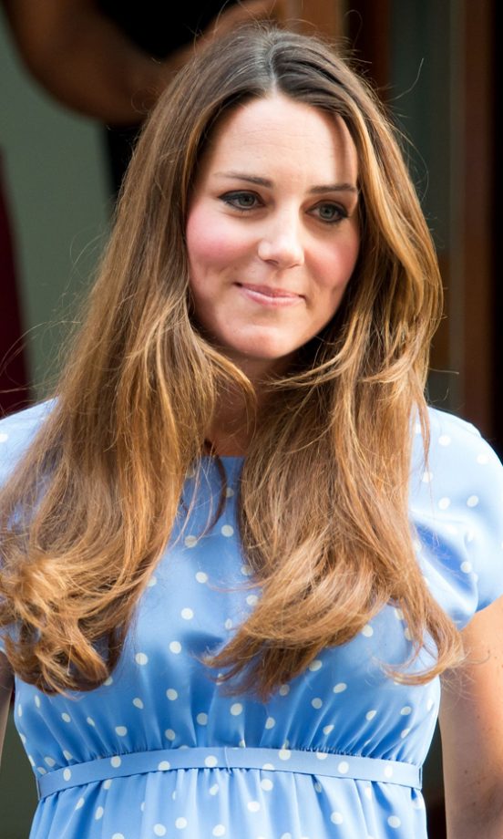 Kate Middleton's Glossy Brown Hair As She Leaves Hospital, 2013