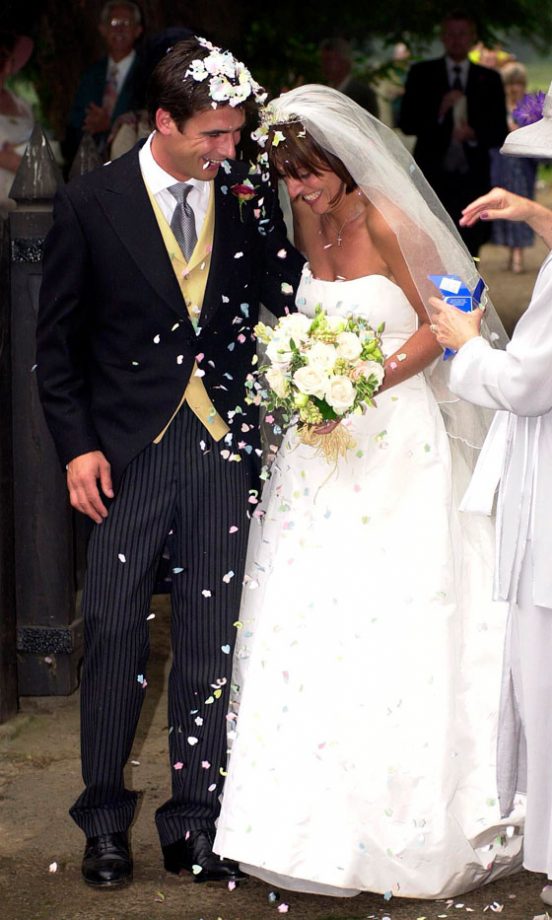 Davina McCall And Her Husband Matthew Robertson On Their Wedding Day, June 2000