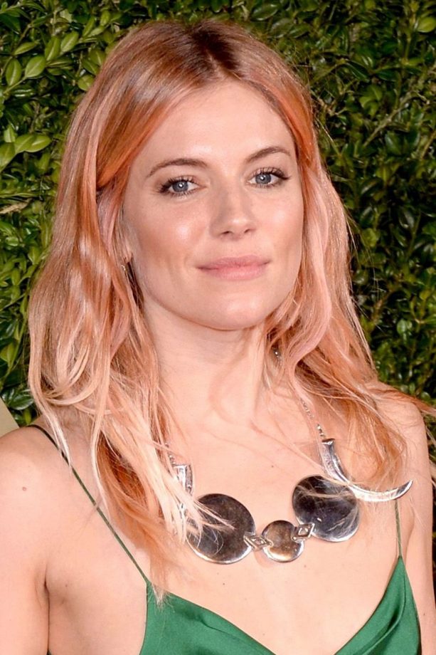 Sienna Miller Tries The Pink Trend