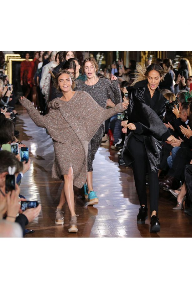 Joan Smalls And Cara Delevingne Dance Their Way Down The Stella McCartney Finale, 2014