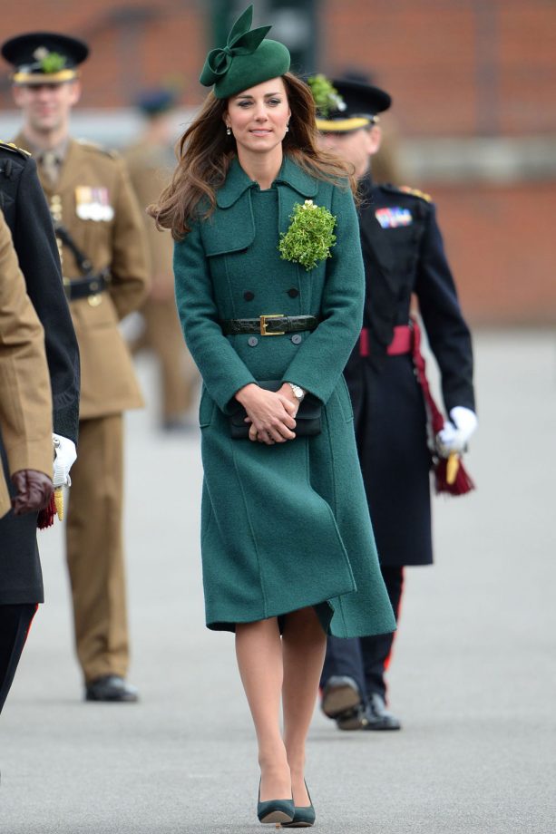 Kate Middleton Opts For Traditional Green For St Patrick's Day Parade, 2014