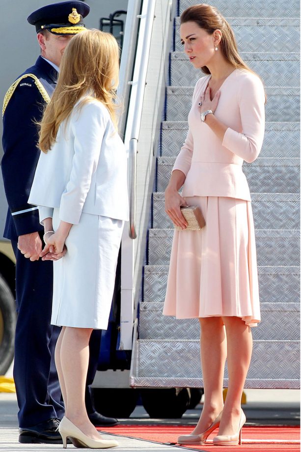 Kate Middleton Wears Pink Alexander McQueen To Visit Adelaide, Australia, 2014