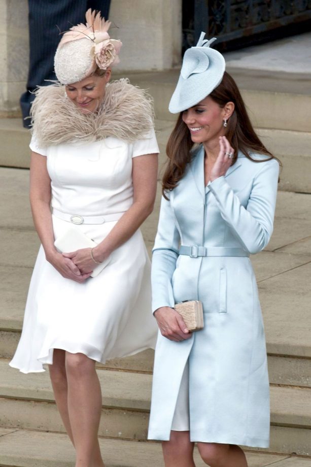Kate Middleton With Sophie Countess Of Wessex For The Order Of The Garter Service At Windsor Castle, 2014